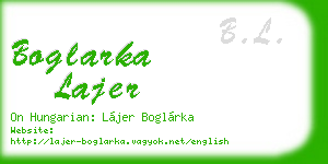 boglarka lajer business card